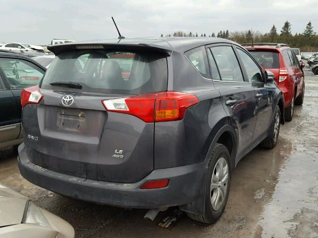 2T3BFREV9FW314282 - 2015 TOYOTA RAV4 LE GRAY photo 4