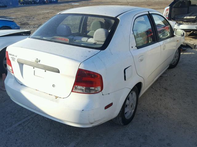 KL1TG52655B337533 - 2005 CHEVROLET AVEO LT WHITE photo 4