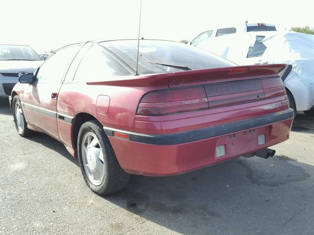 4A3CS44U1LE060496 - 1990 MITSUBISHI ECLIPSE GS RED photo 3