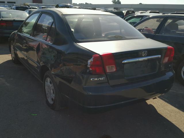 2HGES16562H516663 - 2002 HONDA CIVIC LX GREEN photo 3