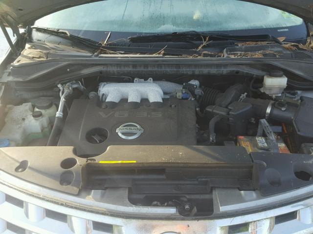 JN8AZ08W84W316188 - 2004 NISSAN MURANO SL SILVER photo 7