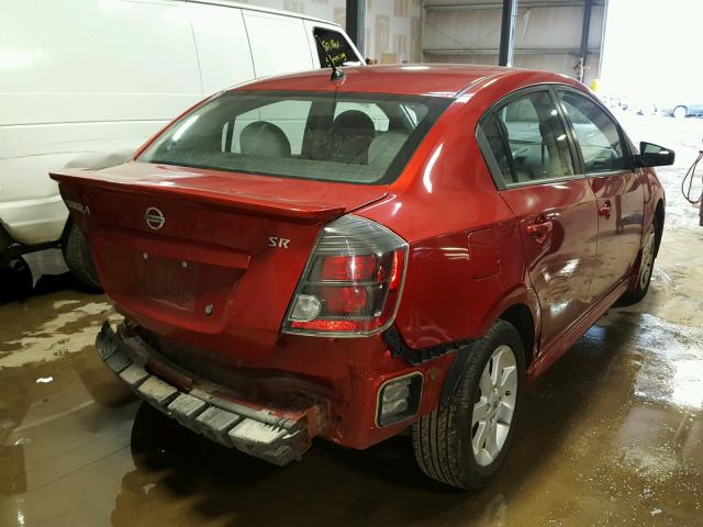 3N1AB6AP7BL625436 - 2011 NISSAN SENTRA 2.0 RED photo 4