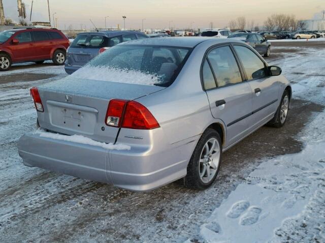 2HGES16355H028422 - 2005 HONDA CIVIC DX V SILVER photo 4