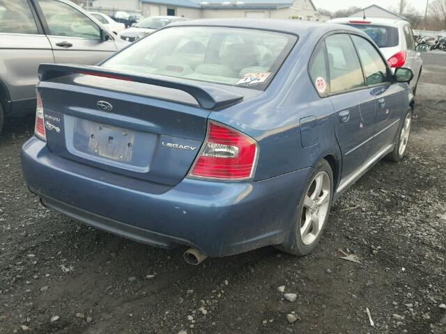 4S3BL626667210428 - 2006 SUBARU LEGACY 2.5 BLUE photo 4