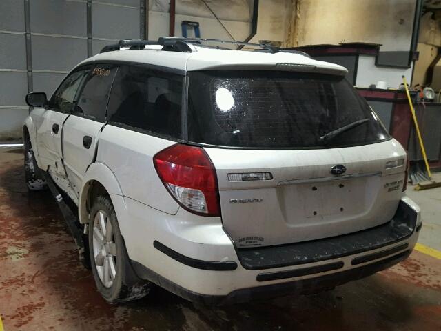 4S4BP61C287325067 - 2008 SUBARU OUTBACK 2. WHITE photo 3