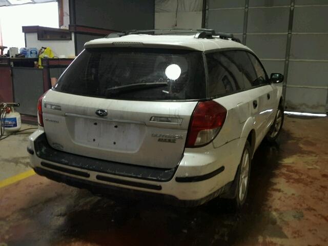 4S4BP61C287325067 - 2008 SUBARU OUTBACK 2. WHITE photo 4