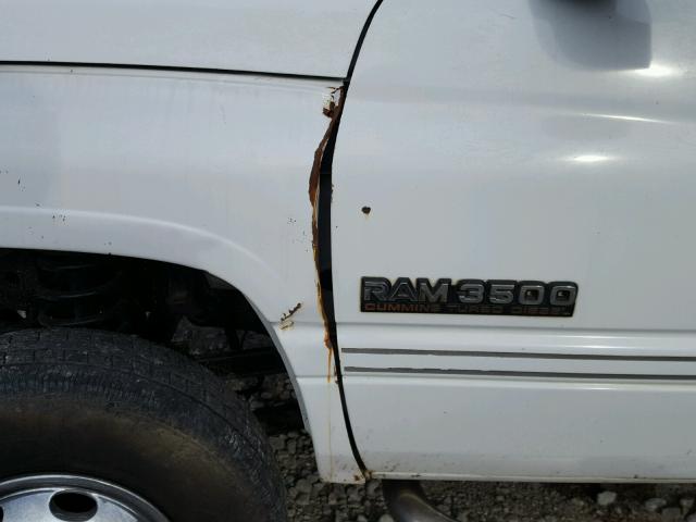 3B6MC36671M259173 - 2001 DODGE RAM 3500 WHITE photo 9