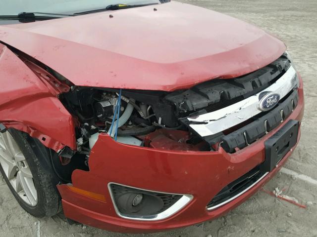 3FAHP0JA2AR371822 - 2010 FORD FUSION SEL RED photo 9