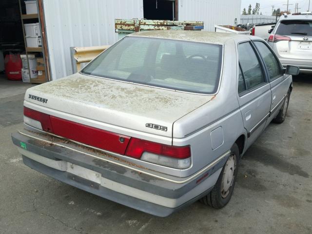 VF3DC1316MS517256 - 1991 PEUGEOT 405 DL SILVER photo 4