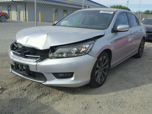 1HGCR2F58EA260487 - 2014 HONDA ACCORD SPO SILVER photo 2