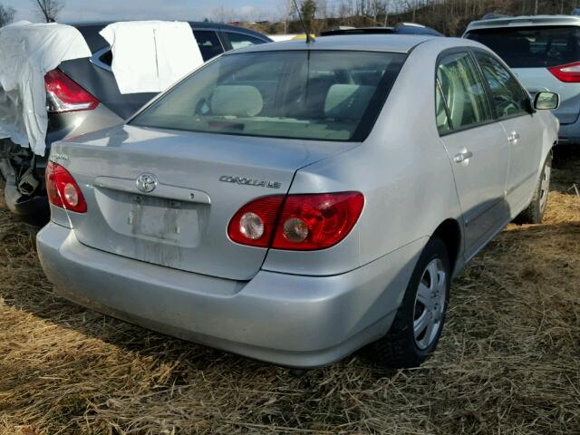 2T1BR30E08C918537 - 2008 TOYOTA COROLLA CE SILVER photo 4