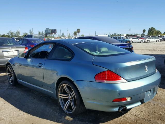 WBAEH13436CR46018 - 2006 BMW 650 I BLUE photo 3