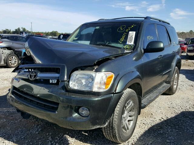 5TDZT34A86S271140 - 2006 TOYOTA SEQUOIA SR GREEN photo 2