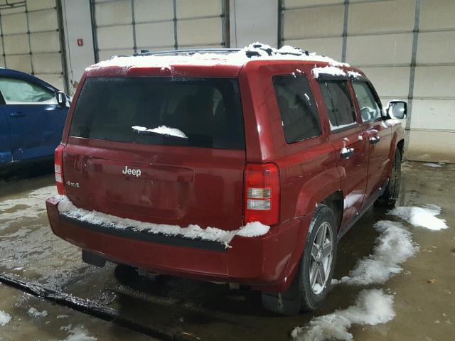 1J8FF28W67D371351 - 2007 JEEP PATRIOT SP RED photo 4