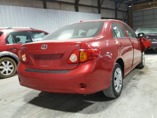 1NXBU4EE8AZ304045 - 2010 TOYOTA COROLLA BA RED photo 4