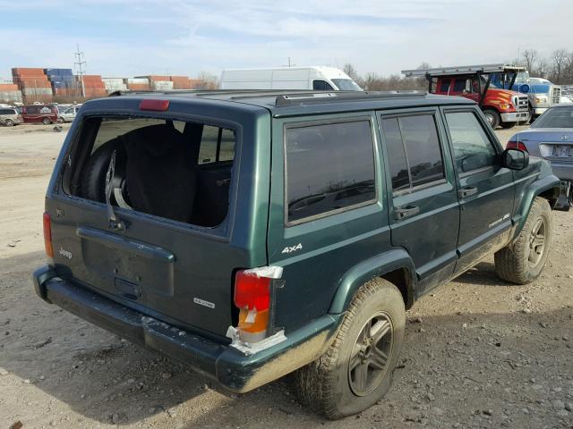 1J4FF58S1YL165491 - 2000 JEEP CHEROKEE C GREEN photo 4