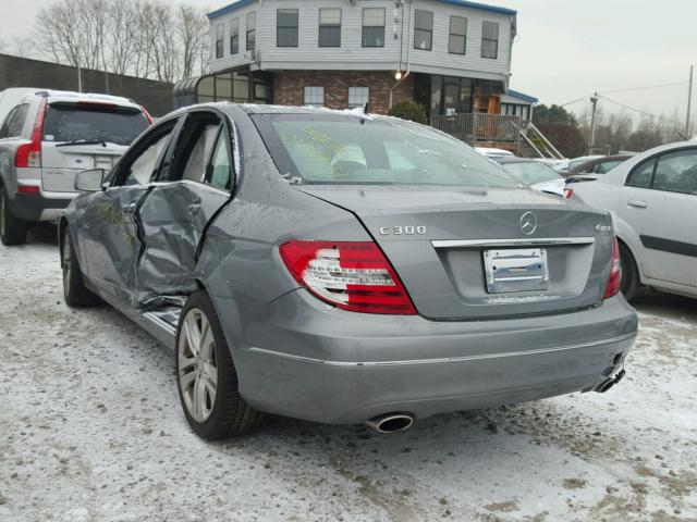 WDDGF8BB4CF909182 - 2012 MERCEDES-BENZ C 300 4MAT GRAY photo 3