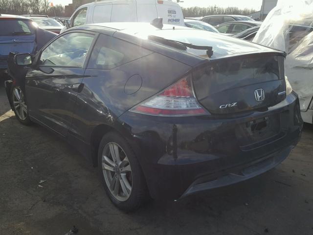 JHMZF1C62BS003225 - 2011 HONDA CR-Z EX BLACK photo 3