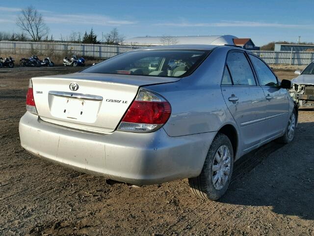 4T1BE32K05U045297 - 2005 TOYOTA CAMRY LE SILVER photo 4