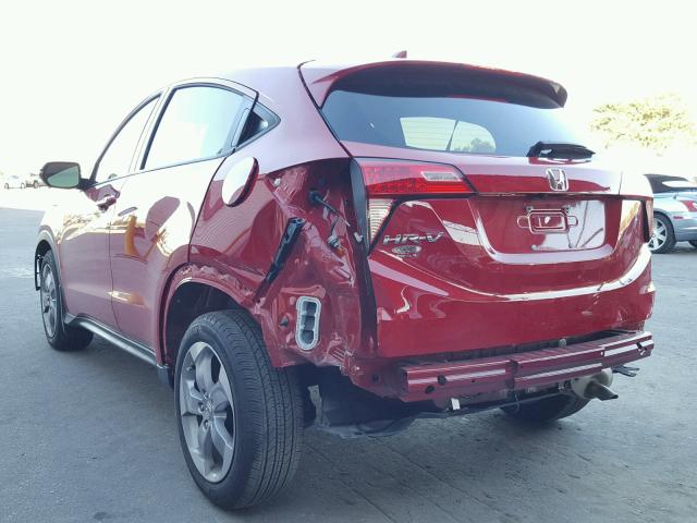 3CZRU5H5XHG707259 - 2017 HONDA HR-V EX RED photo 3