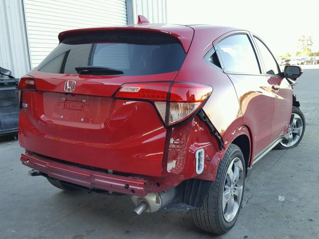 3CZRU5H5XHG707259 - 2017 HONDA HR-V EX RED photo 4