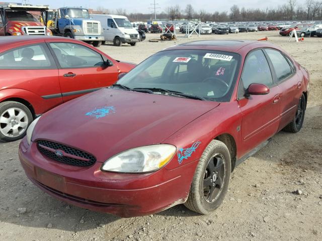 1FAFP55S92G237910 - 2002 FORD TAURUS SES MAROON photo 2