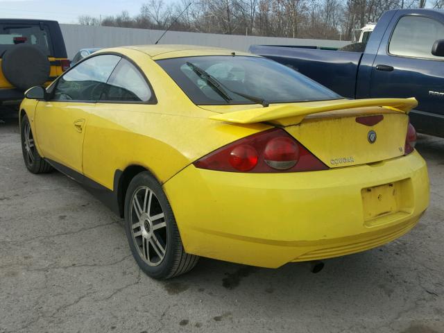 1ZWFT61L615615288 - 2001 MERCURY COUGAR V6 YELLOW photo 3