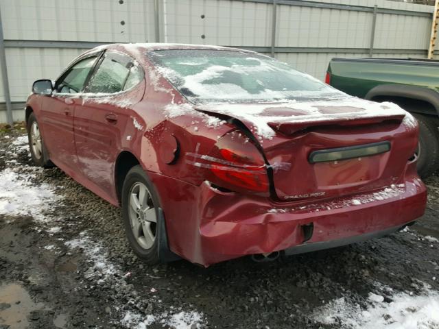 2G2WS542551171663 - 2005 PONTIAC GRAND PRIX RED photo 3