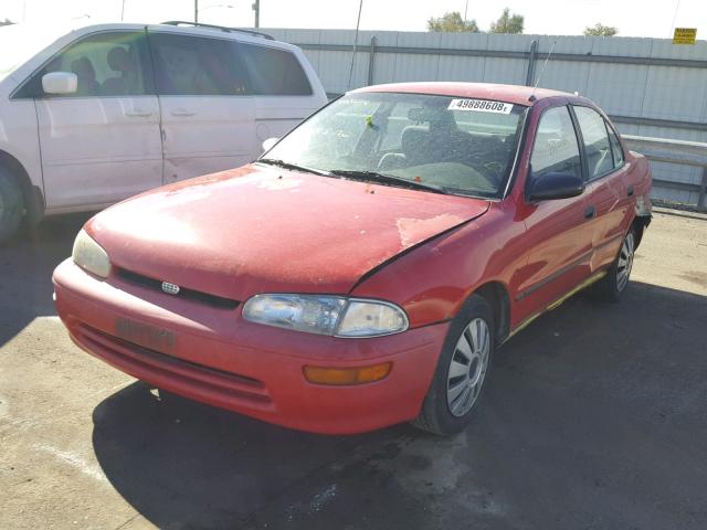 1Y1SK5366PZ004779 - 1993 GEO PRIZM BASE წითელი ფოტო 2