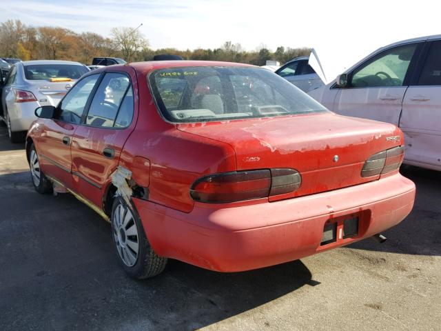 1Y1SK5366PZ004779 - 1993 GEO PRIZM BASE RED photo 3