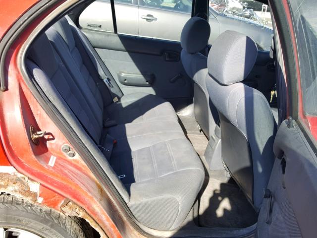 1Y1SK5366PZ004779 - 1993 GEO PRIZM BASE წითელი ფოტო 6