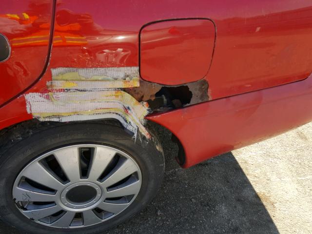 1Y1SK5366PZ004779 - 1993 GEO PRIZM BASE წითელი ფოტო 9