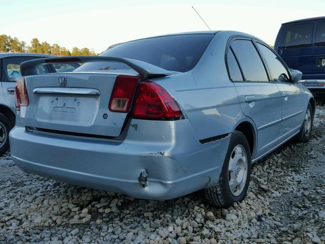 JHMES966X3S004905 - 2003 HONDA CIVIC HYBR BLUE photo 4