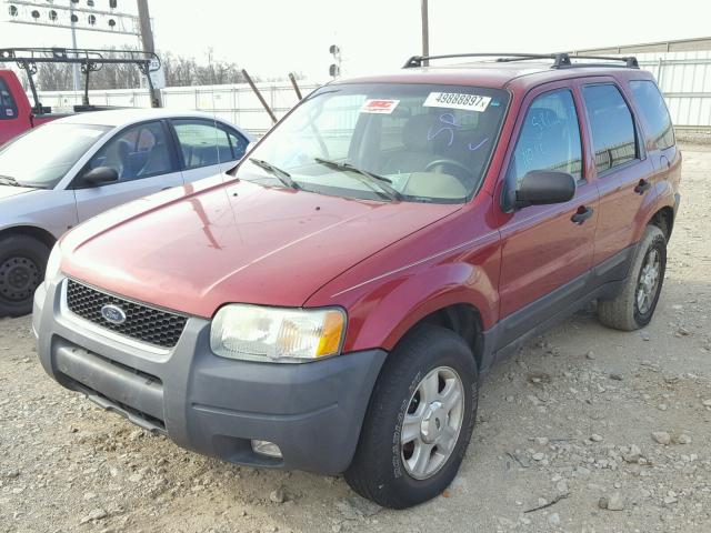 1FMYU93154KA26647 - 2004 FORD ESCAPE XLT MAROON photo 2