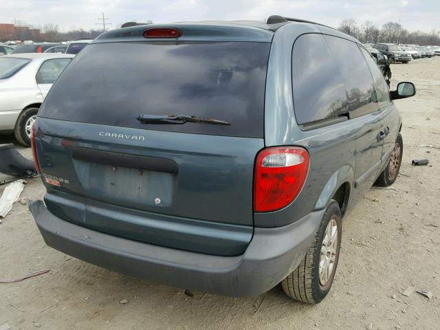 1D4GP25R55B169586 - 2005 DODGE CARAVAN SE GREEN photo 4