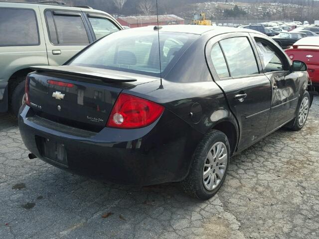 1G1AS58H397181503 - 2009 CHEVROLET COBALT LS BLACK photo 4