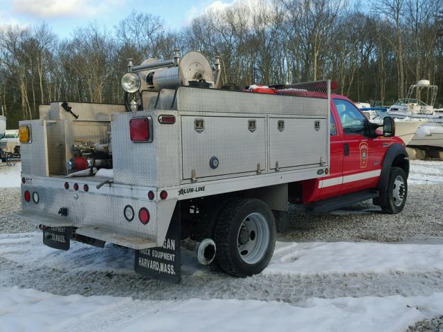 1FDAX57P96EB19155 - 2006 FORD F550 SUPER RED photo 4