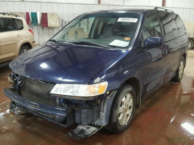 5FNRL18834B144339 - 2004 HONDA ODYSSEY EX BLUE photo 2