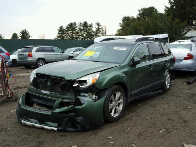 4S4BRDPC1D2206696 - 2013 SUBARU OUTBACK 3. GREEN photo 2