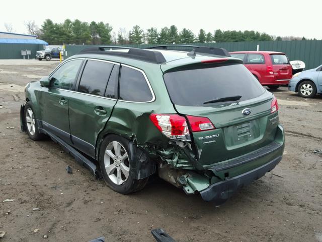 4S4BRDPC1D2206696 - 2013 SUBARU OUTBACK 3. GREEN photo 3