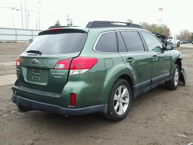 4S4BRDPC1D2206696 - 2013 SUBARU OUTBACK 3. GREEN photo 4