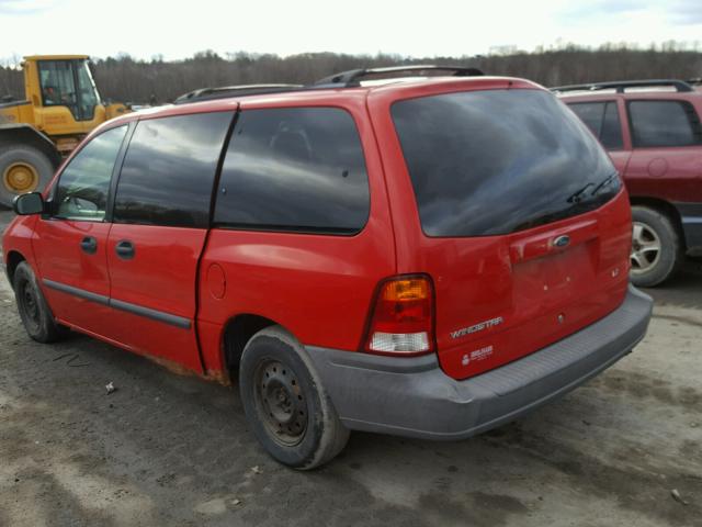 2FMZA51491BA96063 - 2001 FORD WINDSTAR L RED photo 3