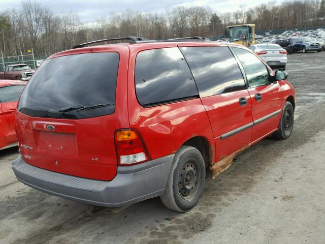 2FMZA51491BA96063 - 2001 FORD WINDSTAR L RED photo 4