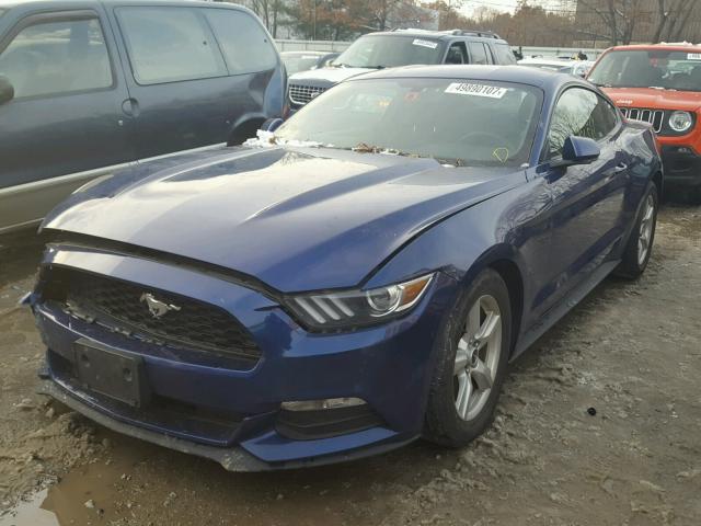 1FA6P8AM1F5343861 - 2015 FORD MUSTANG BLUE photo 2