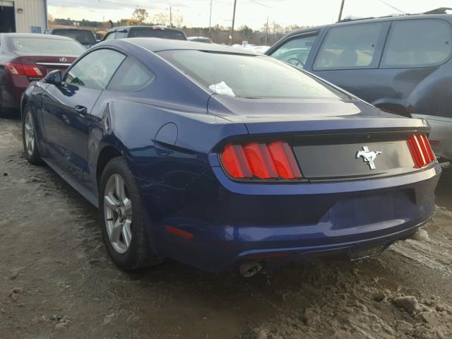 1FA6P8AM1F5343861 - 2015 FORD MUSTANG BLUE photo 3