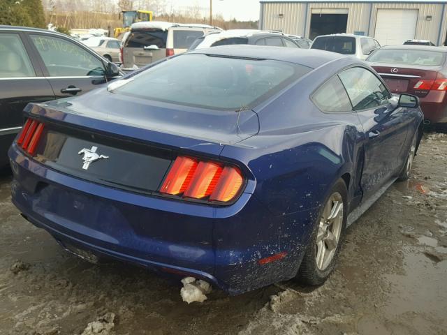 1FA6P8AM1F5343861 - 2015 FORD MUSTANG BLUE photo 4