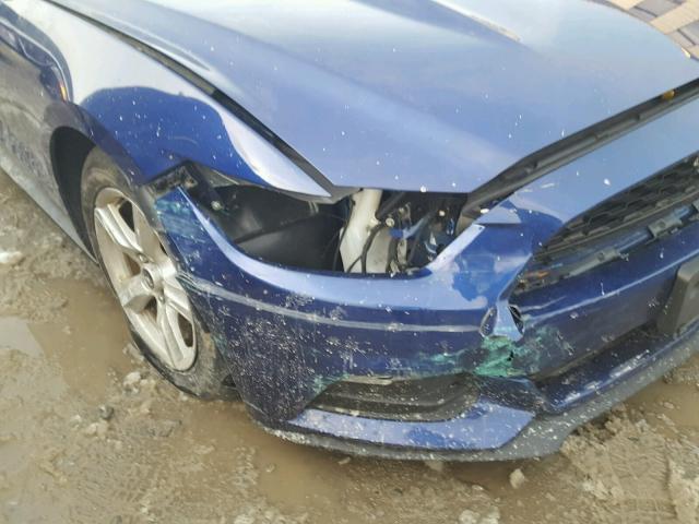 1FA6P8AM1F5343861 - 2015 FORD MUSTANG BLUE photo 9