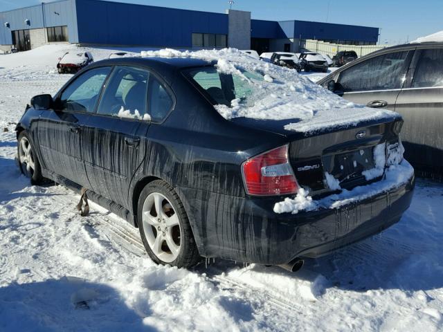 4S3BL676854221276 - 2005 SUBARU LEGACY GT BLACK photo 3