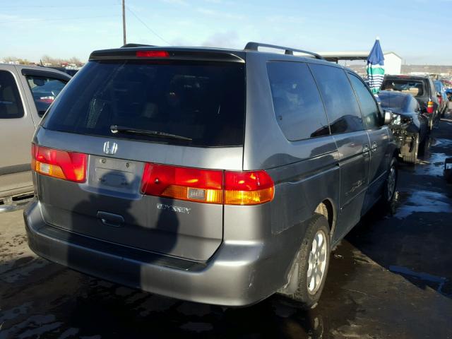 5FNRL18902B010989 - 2002 HONDA ODYSSEY EX GRAY photo 4