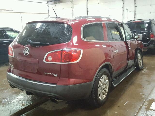 5GAER13738J102667 - 2008 BUICK ENCLAVE CX MAROON photo 4